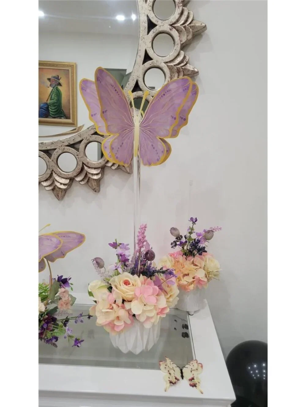 Giant 3D Metallic Gold Butterfly Wall Decor, 10